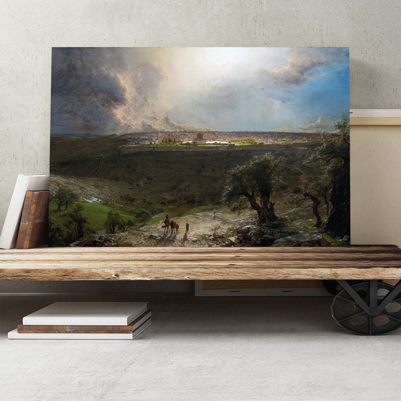 Frederic Edwin Church - Wrapped Canvas Painting, 35cm H x 50cm W
