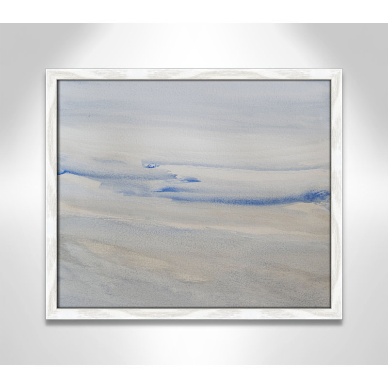 «Silent Direction Print» par S.H. Khân, Grain de bois blanc, L 19 po x H 16 po, Impression encadrée