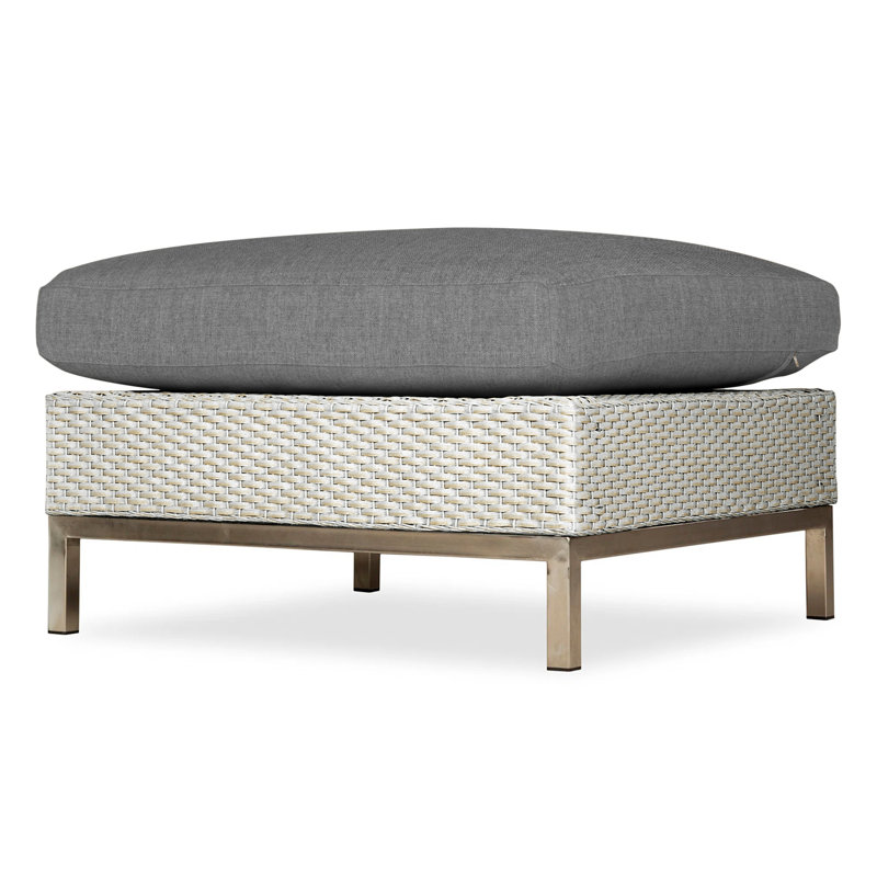Elements Outdoor Ottoman, Cottage Pepper, Antique White