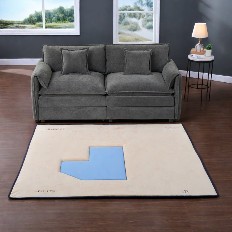 Canapés modernes en chenille pour la maison, causeuse spacieuse avec assemblage de bricolage