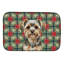 Tapis de vaisselle Yorkiepoo Christmas PoinsettIas