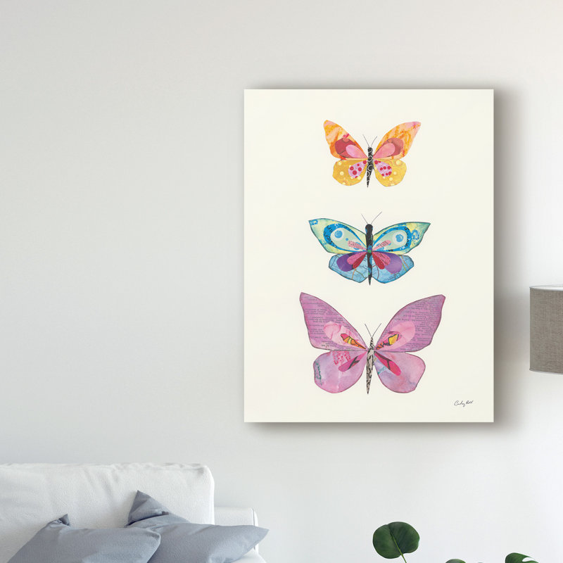 « papillon chars iii », art sur toile, H 47 po x l 35 po x P 2 po