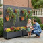 Lit de jardin extérieur surélevé en métal avec treillis et roues-1718213865-1723230832-1738911487