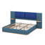 Lit plateforme tapissier avec panneau, coins arrondis doux anti-collision-120877467-120877472