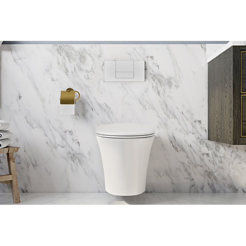 Muse Wall Hung Dual Flush Elongated Toilet (Seat Included)