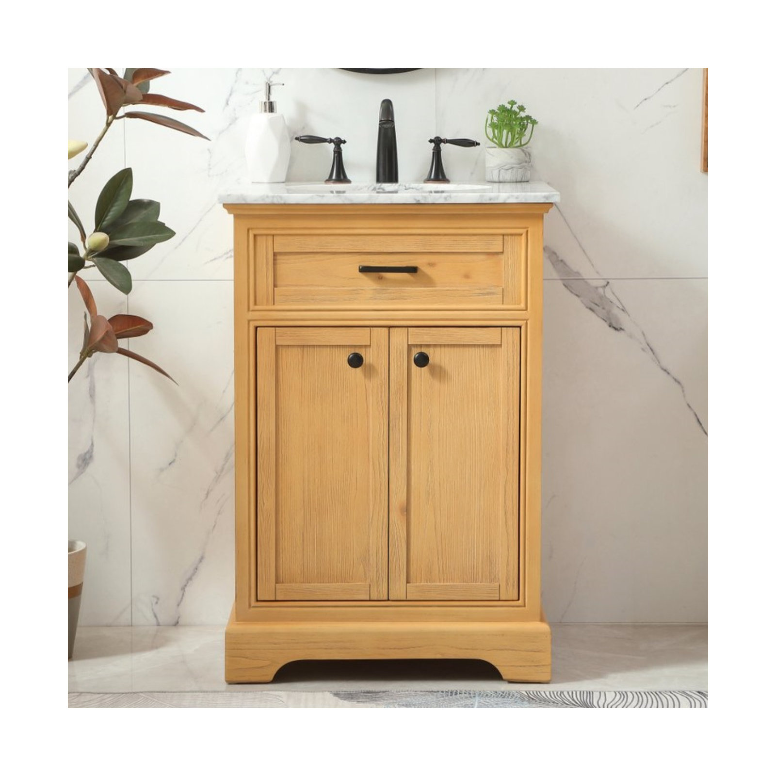 Hermes 24'' Single Bathroom Vanity, Natural