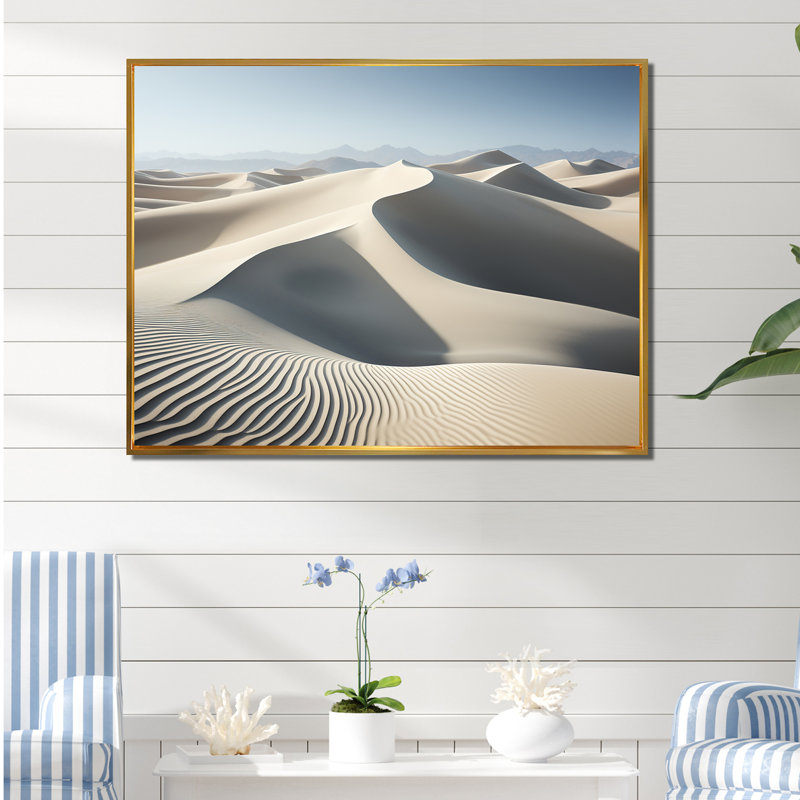 Markeda - Beach & Ocean Wall Decor, H 34 po x l 44 po x P 1,5 po, Cadre flottant doré