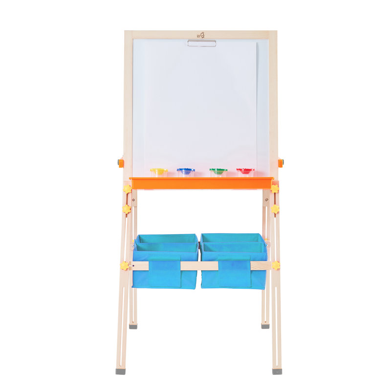 Little Artist Teamson Kids Folding Adjustable Wood Board Easel, Blue