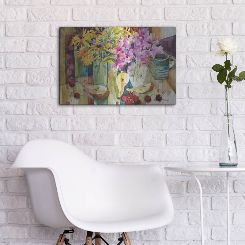 «Cherries Jubilee» par Annelein Beukenkamp, art mural en métal, 36 po x 24 po, H 16 po x l 24 po