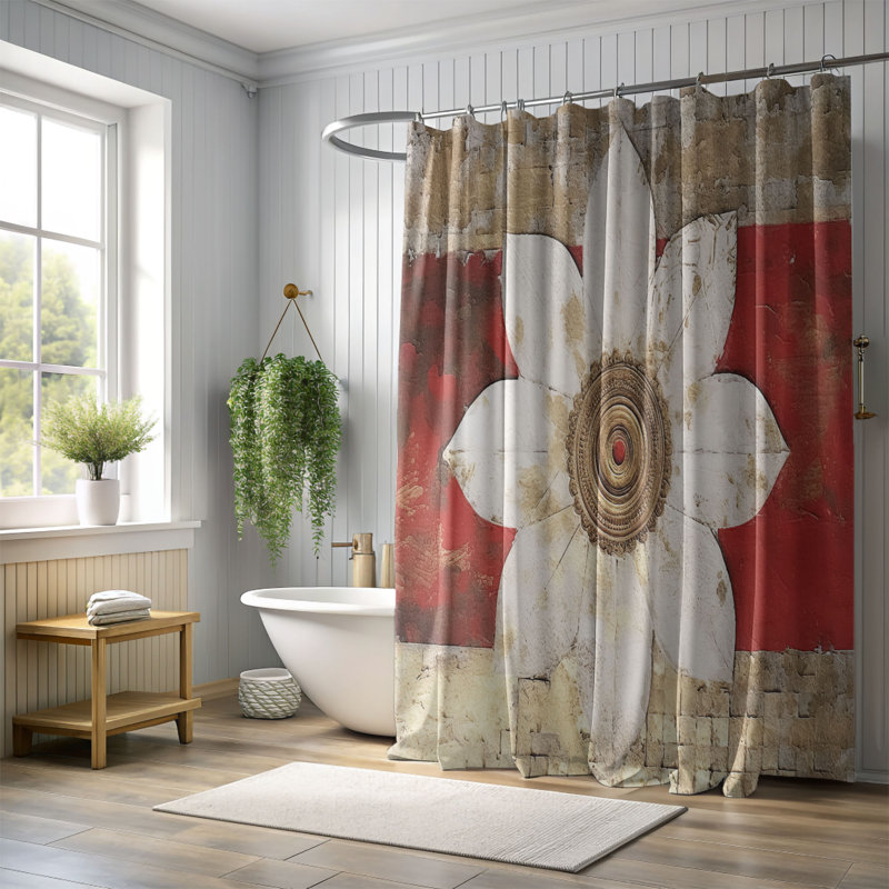 Rideau de douche, H 74 po x l 71 po
