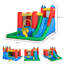 Jeu gonflable avec glissade d'eau pour enfants Outsunny 6-en-1, château avec piscine, canon à eau, mur d'escalade et gonfleur inclus