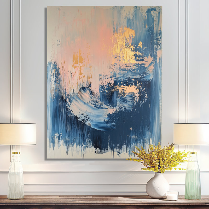 Orrville - art mural abstrait, H 40 po x l 30 po, Wrapped Canvas, Ne s’applique pas