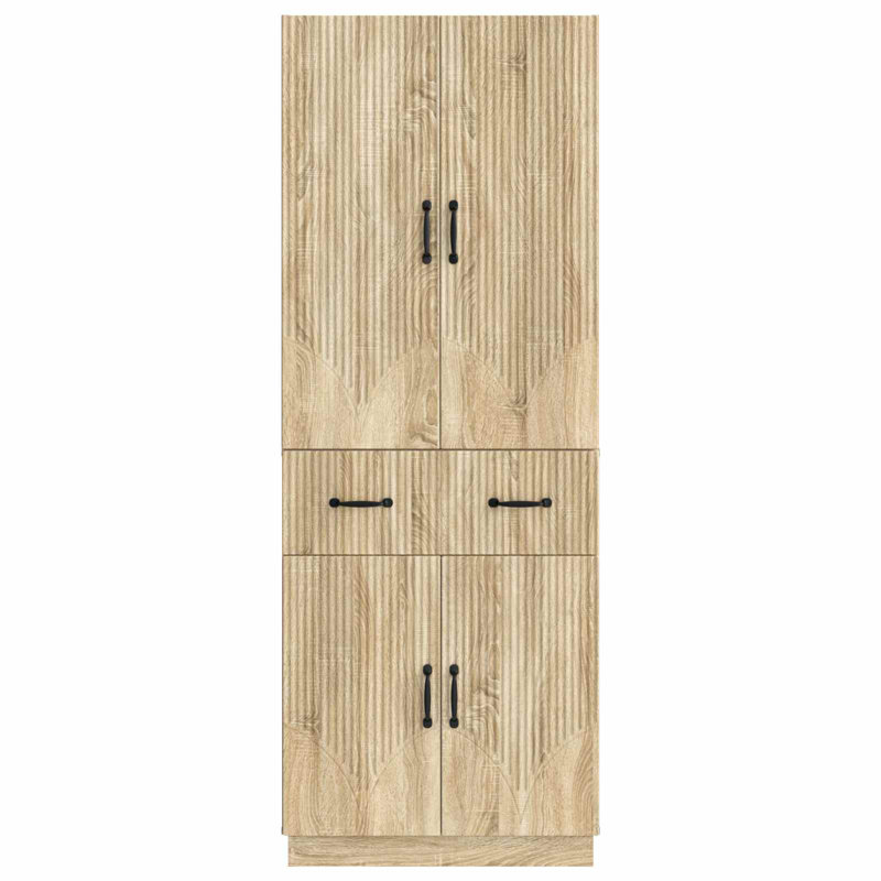 4 -Door 4 Storage Cabinet, Sonoma Oak