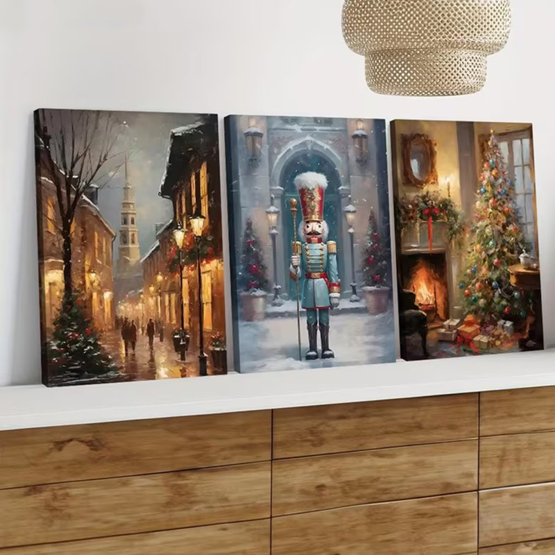 3 Piece Wrapped Canvas Wall Art, 30cm H x 20cm W