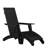 Brady Modern All-Weather Dual Slat Adirondack Style Chair with Footrest-88681463