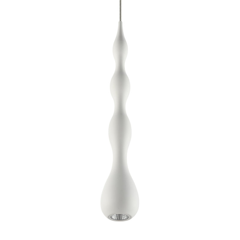 Polaris 1-Light 5" ETL Certified Integrated LED Height Adjustable Cylinder Pendant Bell Light, White