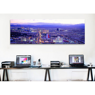 « crépuscule the strip las vegas, nevada », reproduction de photo sur toile