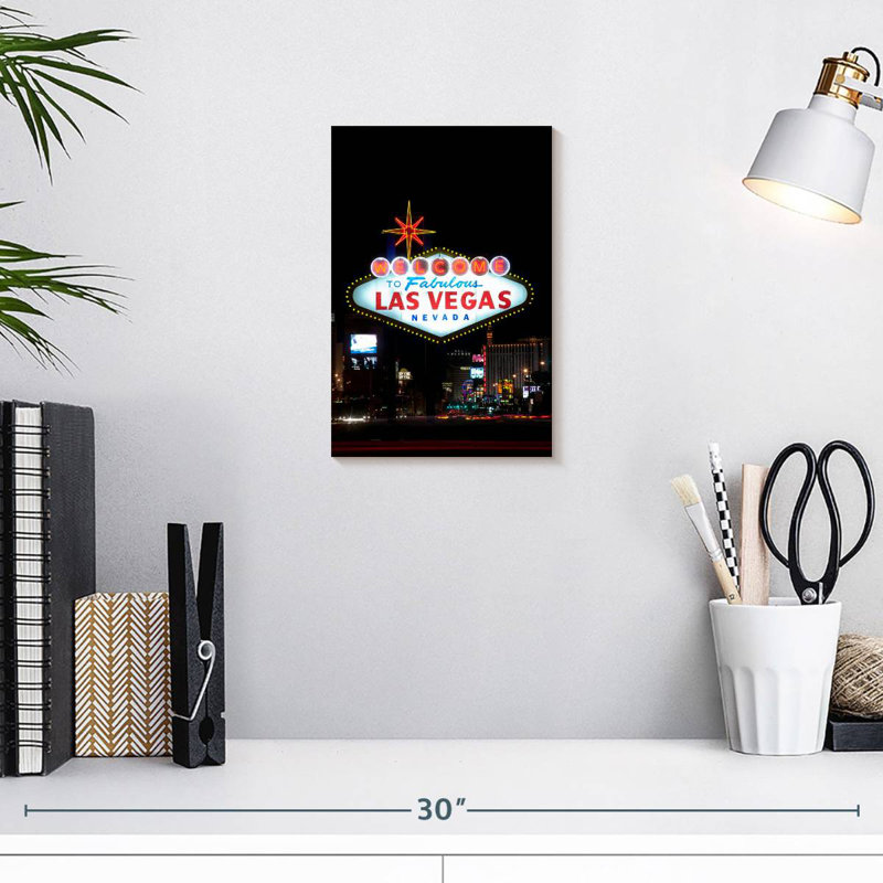 Aime Las Vegas Sign At Night, 12" H x 8" W