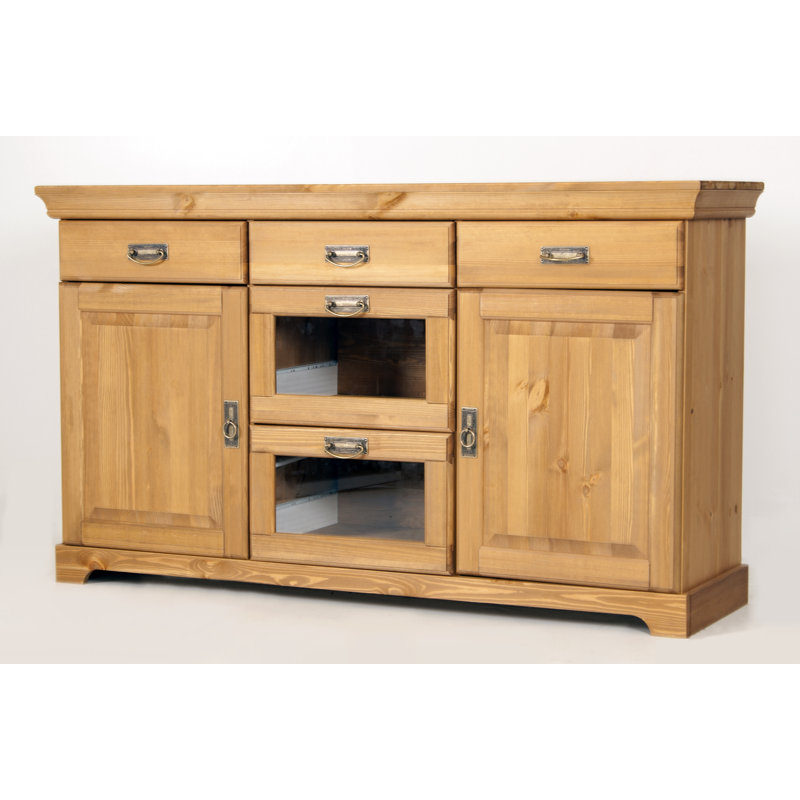 Manwaring 145.3cm Solid Wood Sideboard, Oak