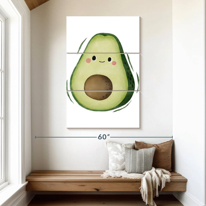 Yarlin Cute Avocado, 50" H x 32" W