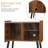 Mid-Century Modern Record Player Stand With Vinyl Storage, Turntable Display Table For Living Room, Bedroom, Or Office, Holds Up To 100 Albums, Rustic Wood Design