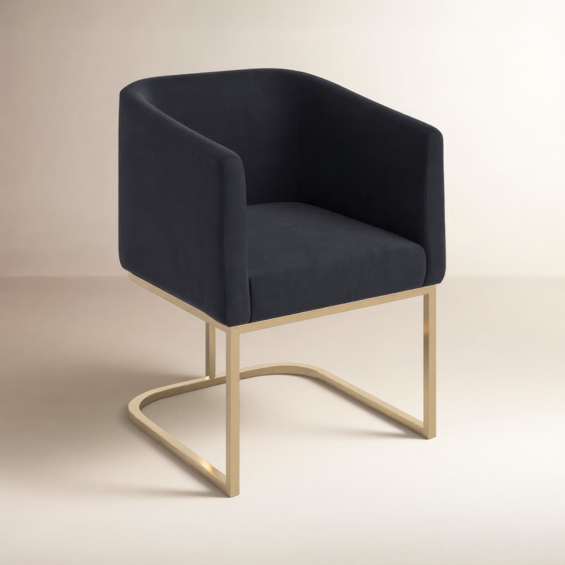 Echo Upholstered Dining Chair, Black Velvet