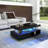 Modern High-gloss Coffee Table With Smart Led Lighting & Storage