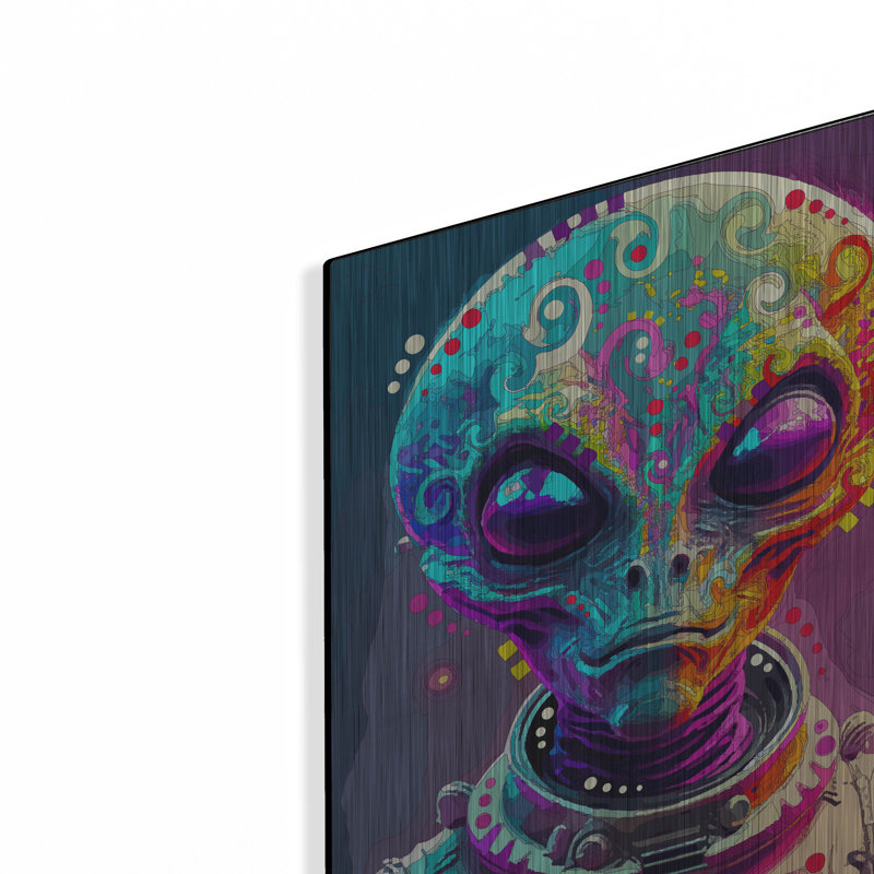 Art mural en métal Winston Porter «Alien» par Dean Russo, H 16 po x l 12 po