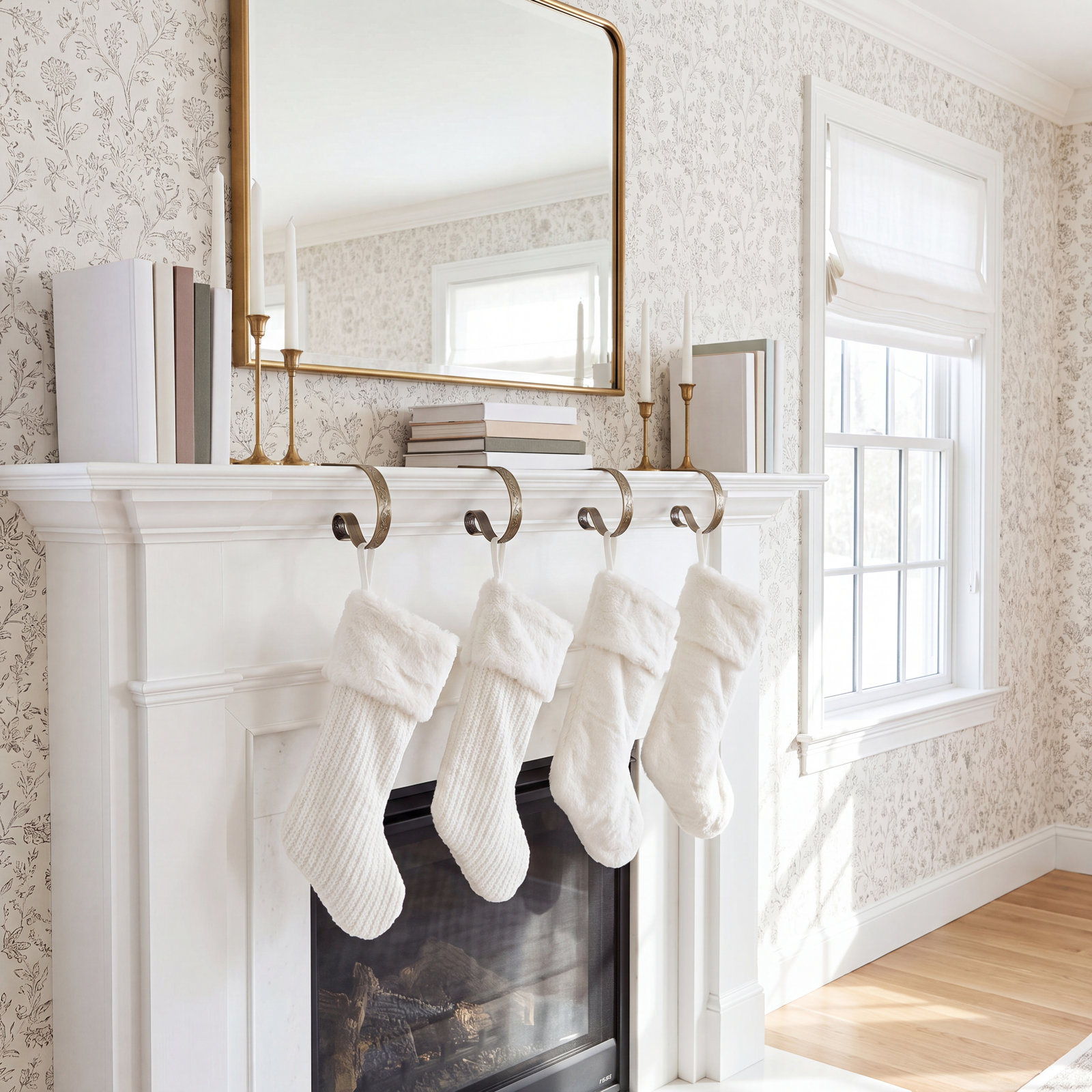 The Holiday Aisle® Lennea Stocking Holder, Antique Brass