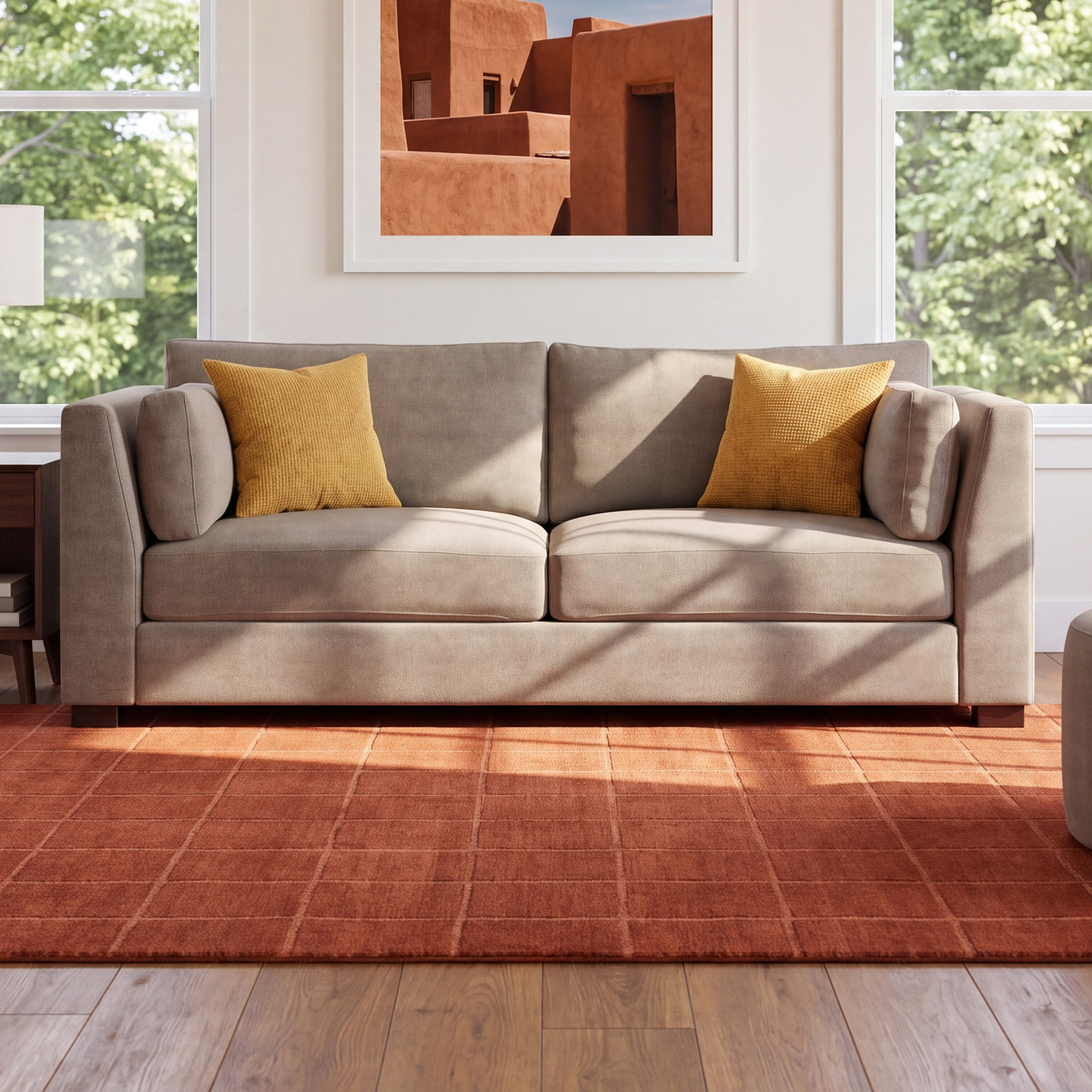 Paris 84.02'' Upholstered Sofa, Sand Fabric