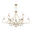 Muse 12-Light Chandelier in French Gold and White Cashmere by Breegan Jane