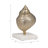 Figurine Metal and Marble Coastal Shell Design with Modern Spiraling Form on Solid Stone Base Inspired by Contemporary Nautical Trends in Mixed Materials Woods and Metals for Stylish Accent Decor-1163792284