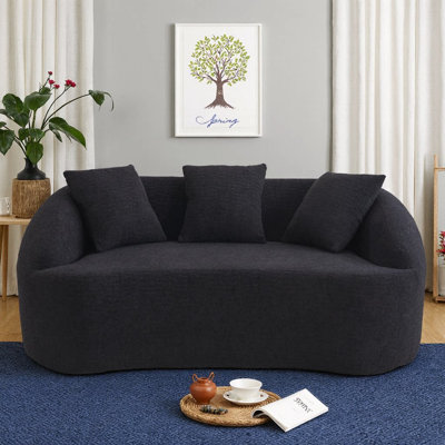 Canapé à compression 67 po | 2 places avec 3 coussins, canapé modulaire minimaliste pour salon, bureau, appartement et chambre d'amis 67 po