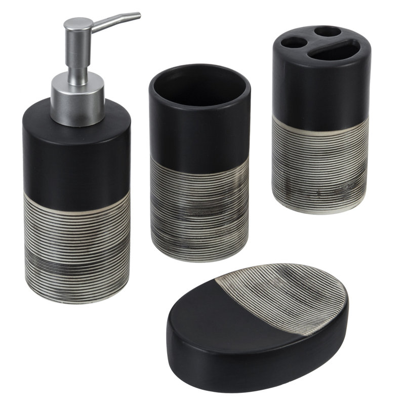 4 Piece Bathroom Accessory Set