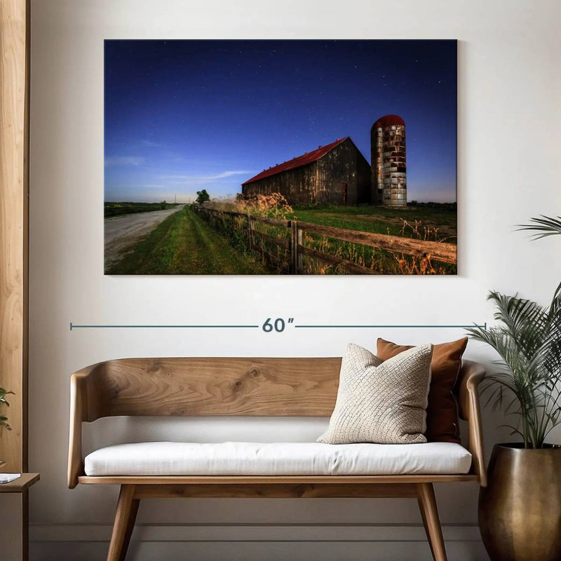 Lilie Twilight Barn, 34" H x 51" W