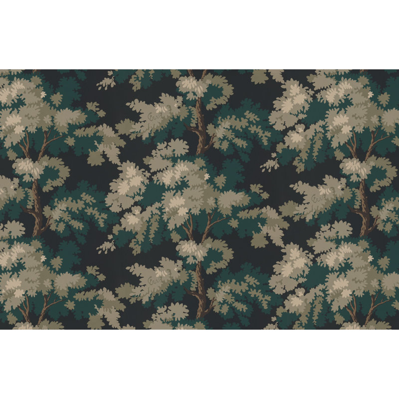 Raphael Floral Wallpaper Roll by Sandberg, Black