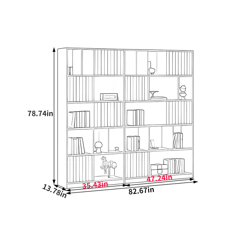 Petrimir, Gris, (10 tablettes) H 78,74 po x l 82,67 po x P 13,78 p