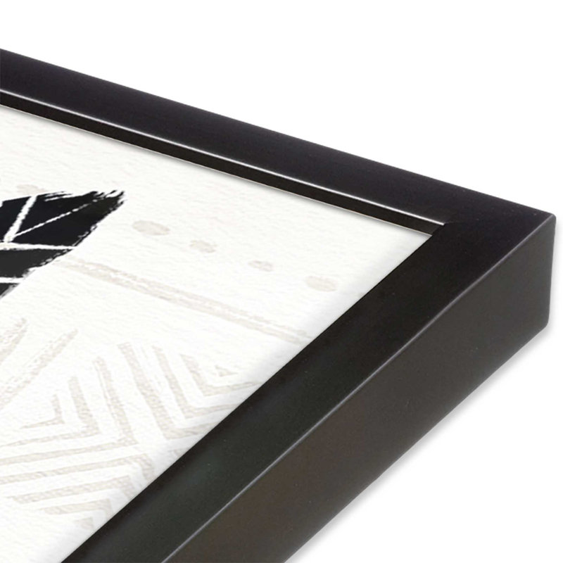 Botanicals noir et blanc I Print, H 12,25 po x l 15,25 po, Encadrement ouvert, zinc vieilli