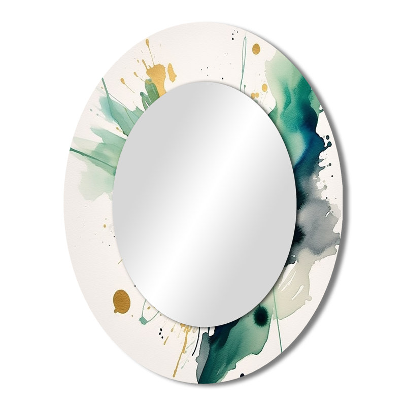 Krysten - Miroir abstrait en métal, 43 po x 33 po