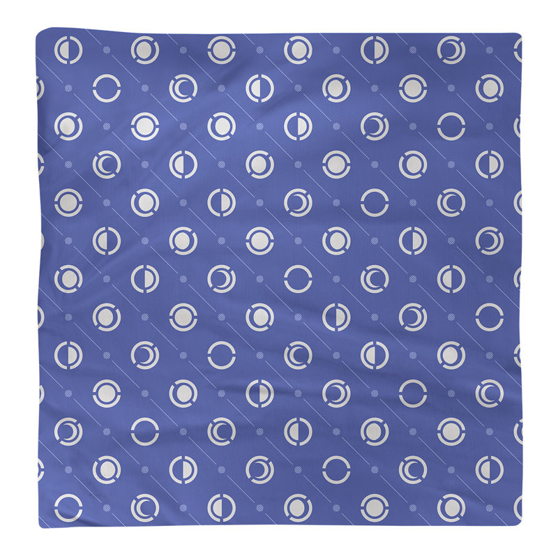 Serviette de coton deux couleurs en lune à phases Noira Gothard, H 0,1 po x l 22 po x P 22 po, Bleu / mauve pale