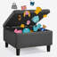 70.5cm Wide Tufted Square Ottoman with Storage