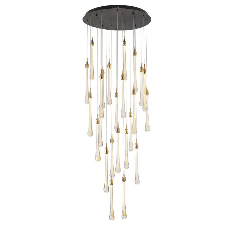 Lustre suspendu en verre 24 lumières Transitional