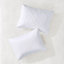 Couvre-lit réversible 3 pièces blanc - double / grand, rembourré, 2 taies décoratives, lavable à la machine-127222673-127222674