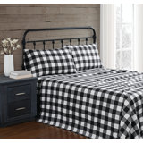 Truly Soft Buffalo Check King Flannel Sheet Set