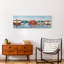 Bateaux colorés - reproduction sur toile tendue