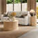 Leathia Fluted Coffee Table Round With Large Storage