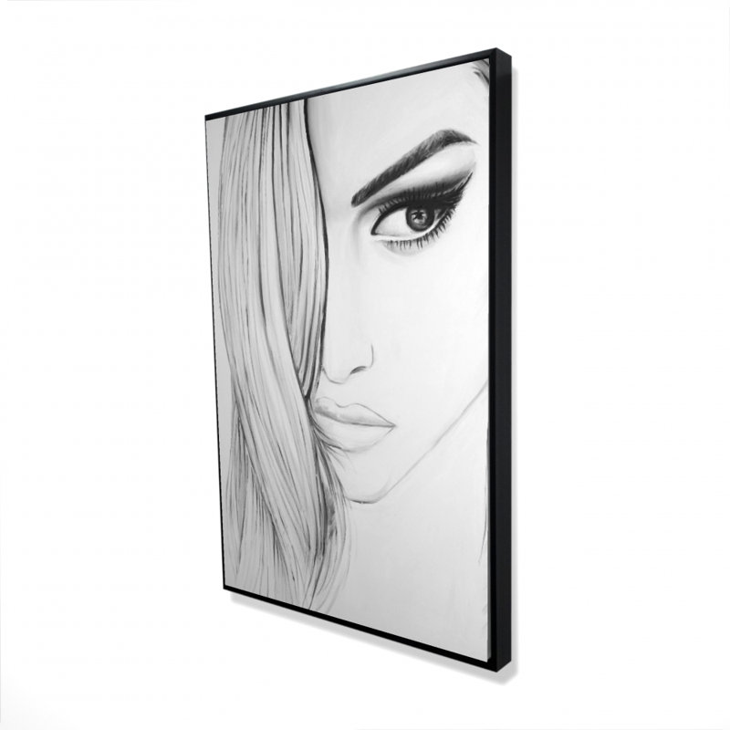 «Portrait noir et blanc», H 36 po x l 24 po