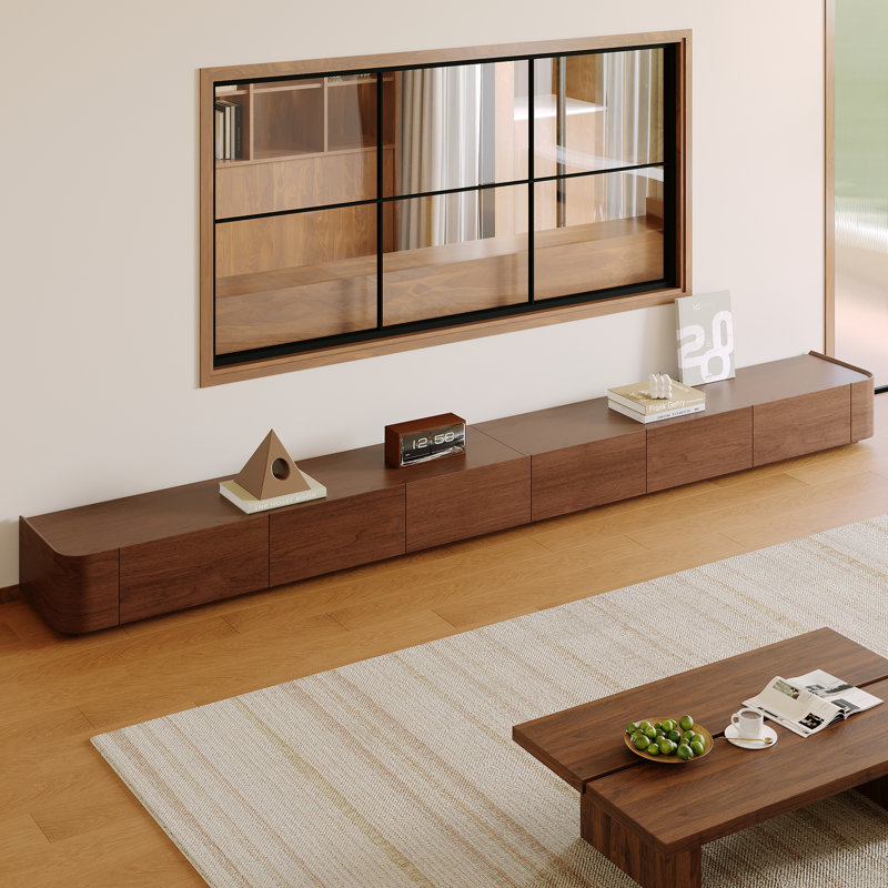 Meuble télé Ayrah, 11.4" H x 133.9" L x 15.7" W, Brown
