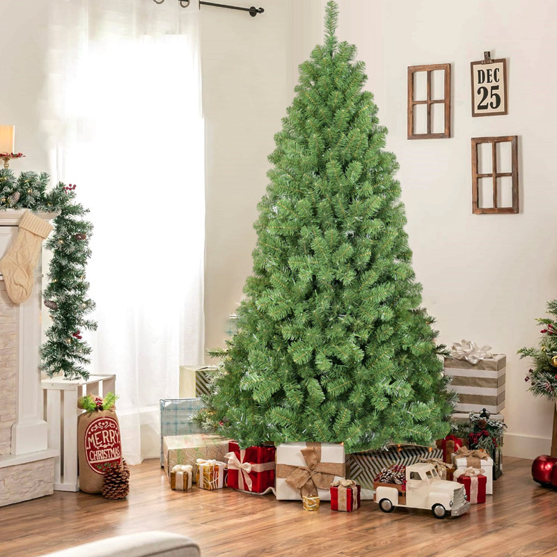 Arbre de Noël avec fil mémoire, arbre en PVC artificiel à charnière, arbre de Noël vert facile à installer pour la décoration intérieure des Fêtes