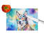 Siberian Husky Hippie Dawg Glass Cutting Board Large